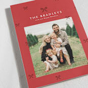 "Bow-tied" - Holiday Cards in Cardinal by Melanie Kosuge - Detail