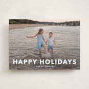 "Simple Type" - Holiday Cards in Linen by Angela Thompson - Front
