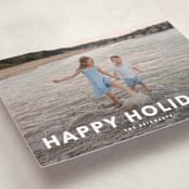 "Simple Type" - Holiday Cards in Linen by Angela Thompson - Detail