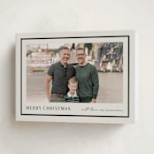 "simple border" - Holiday Cards in Ivory by Stacey Meacham - Folded Card