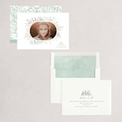 "Sweet Greenery" - Holiday Cards in Mint by Hooray Creative - Assembled