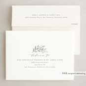 "Sweet Greenery" - Holiday Cards in Mint by Hooray Creative - FREE Recipient Addressing