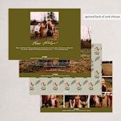 "Lush Arch" - Holiday Cards in Olive by Elly - Back of Card Options
