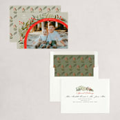 "Lush Arch" - Holiday Cards in Olive by Elly - Assembled