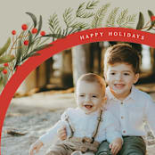 "Lush Arch" - Holiday Cards in Olive by Elly - Detail