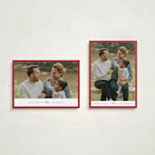 "Edge" - Holiday Cards in Berry by Angela Thompson - Photo Orientation Options