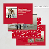 "Here Comes Santa Paws" - Holiday Cards in Candied Apple by Everett Paper Goods - Back of Card Options