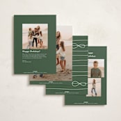 "Cascading Bow" - Holiday Cards in Snow by Lauren Chism - Back of Card Options