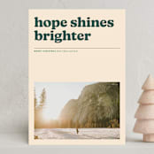"headline" - Holiday Cards in Spruce by Annie Clark - Front