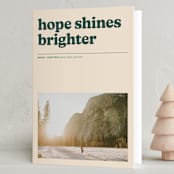 "headline" - Holiday Cards in Spruce by Annie Clark - Folded Card