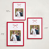 "Scallop Bow" - Holiday Cards in Peppermint by Emily Betts - Formats Available