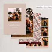 "Holiday Tweed" - Holiday Cards in Wine by Creo Study - Back of Card Options