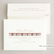 "Holiday Tweed" - Holiday Cards in Wine by Creo Study - FREE Recipient Addressing