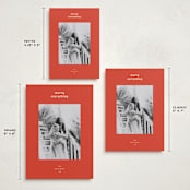 "hued mat" - Holiday Cards in Persimmon by Carrie Moradi - Formats Available