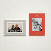 "hued mat" - Holiday Cards in Persimmon by Carrie Moradi - Photo Orientation Options