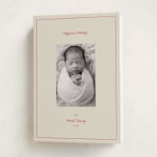 "Simply Modern" - Holiday Cards in Crimson by Jen Ramsey - Folded Card