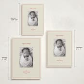 "Simply Modern" - Holiday Cards in Crimson by Jen Ramsey - Formats Available