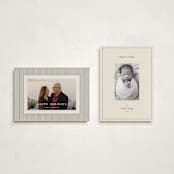 "Simply Modern" - Holiday Cards in Crimson by Jen Ramsey - Photo Orientation Options