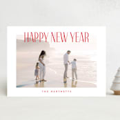"Merry Title" - Holiday Cards in Poinsettia by Brooke Chandler - Front