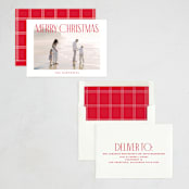 "Merry Title" - Holiday Cards in Poinsettia by Brooke Chandler - Assembled