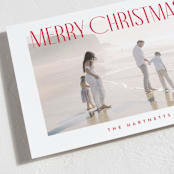 "Merry Title" - Holiday Cards in Poinsettia by Brooke Chandler - Detail