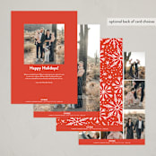 "Warm Wishes from" - Holiday Cards in Cranberry by Alethea and Ruth - Back of Card Options