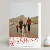 "Warm Wishes from" - Holiday Cards in Cranberry by Alethea and Ruth - Folded Card