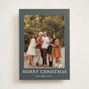 "Engraved Holiday" - Holiday Cards in Fern by Chris Griffith - Front