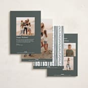 "Engraved Holiday" - Holiday Cards in Fern by Chris Griffith - Back of Card Options