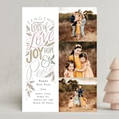 "Love, Joy, Hope and Peace" - Holiday Cards in Vanilla by Alethea and Ruth - Front