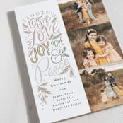 "Love, Joy, Hope and Peace" - Holiday Cards in Vanilla by Alethea and Ruth - Detail