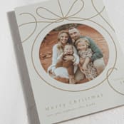 "Ornament Frame" - Holiday Cards in Cinder by Erin German - Detail