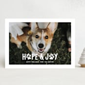 "Puppy Love and Joy" - Holiday Cards in Snow by Hooray Creative - Front