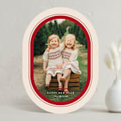 "Ellipse" - Holiday Cards in Holly Berry by Jessica Williams - Front