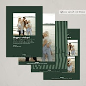 "Reflection" - Holiday Cards in Spruce by Annie Clark - Back of Card Options