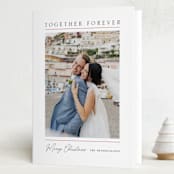 "Together Forever" - Holiday Cards in Cranberry by Chris Griffith - Folded Card