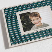 "Retro Weave" - Holiday Cards in Forest by Wendy Chung - Detail