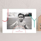 "Minimal Joy" - Holiday Cards in Evergreen by lena barakat - Front