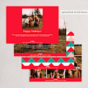 "Minimal Joy" - Holiday Cards in Evergreen by lena barakat - Back of Card Options
