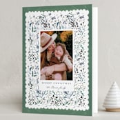 "Wonderland Floral" - Holiday Cards in Pine by Kelly Ventura - Folded Card