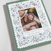 "Wonderland Floral" - Holiday Cards in Pine by Kelly Ventura - Detail