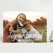 "Unleashed" - Holiday Cards in Snow by Annie Holmquist - Front