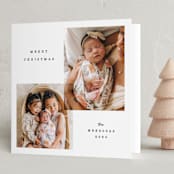 "Soft Overlay" - Holiday Cards in Snowman by Adelyn T. - Folded Card