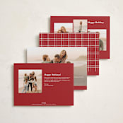 "Simple Five" - Holiday Cards in Poinsettia by Brianne Larsen - Back of Card Options