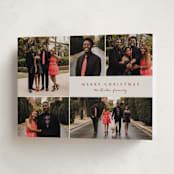 "Simple Five" - Holiday Cards in Poinsettia by Brianne Larsen - Folded Card