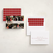 "Simple Five" - Holiday Cards in Poinsettia by Brianne Larsen - Assembled