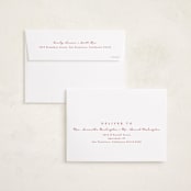 "Simple Five" - Holiday Cards in Poinsettia by Brianne Larsen - FREE Recipient Addressing
