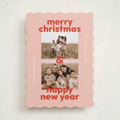 "Bold Stack" - Holiday Cards in Candy Cane by Lisa McLean - Front