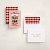 "Bold Stack" - Holiday Cards in Candy Cane by Lisa McLean - Assembled