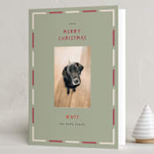 "Wuff" - Holiday Cards in Sage by Anne Ciotola - Folded Card